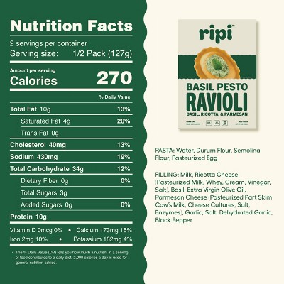 Ripi Basil Pesto Ravioli (Exclusive) - 9oz