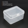 Unique Bargains Rectangular Clear Storage Container with Hinged Lid for Beads, Craft 6 Pcs - 4 of 4