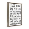 Stupell Industries Motivational Lake Rules Sign Floating Frame Canvas Art - 2 of 4