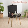 Bencmate Accent Chairs, Makeup Vanity Stool for Makeup Room, Foot Stool for Living Room, Bedroom, Multicolored, 16.5"*12.6"*19.3" - 3 of 4