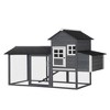 PawHut 84" Wooden Chicken Coop, Chicken House Poultry Hen Cage with Covered Big Run, Nesting Box, and Perches - 4 of 4