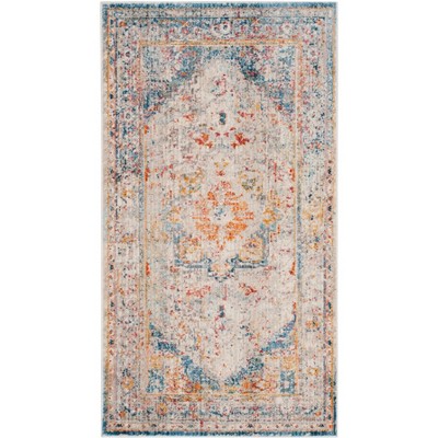 Blue Multi Vintage Persian Runner Rug 2' x 5'