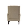 Gulches Wood Frame Accent Chair  Camel PU Leather Lounge Chair with Sturdy Rubber Wood Legs for Living Room Bedroom - 2 of 4