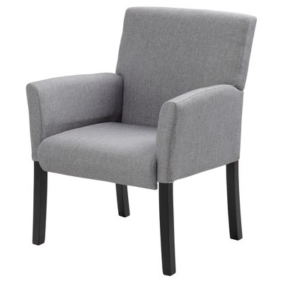 Box Arm Linen Guest Chair Gray - Boss Office Products
