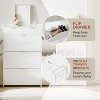 Narrow Shoe Storage Cabinet with 3 Flip Drawers, Farmhouse Fluted Shoe Organizer with 2 Drawers, Freestanding Wooden Shoe Rack Cabinet Hidden - 4 of 4