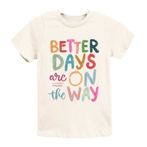 The Juniper Shop Better Days Are On The Way Youth Short Sleeve Tee - S - Cream - 1 of 4