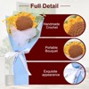 Unique Bargains Decorative Handmade Knitted Artificial Sunflower Crochet Bouquet - 3 of 4