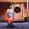 Whisen 8FT Christmas Inflatables Outdoor Decorations Nutcracker Toy Soldier with Scepter, Blow-Up Yard Christmas Decor - Red - 2 of 4