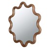 Grungis Novelty Wall Mirrors with Unique Frame,Farmhouse Wooden Accent Wall-Mounted Mirror for Living Room,Entryway,Office - 3 of 4