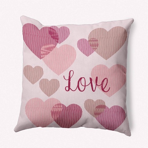 Darling Spring Pink Horizon Throw Pillow - Pink