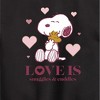 Boys' - Peanuts - Love Is Snuggles And Cuddles Graphic Long Sleeve Fleece Sweatshirt - 2 of 4
