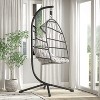 Flash Furniture Commercial All-Weather Black Steel Hanging Chair C Stand with Included Hardware - 3 of 4