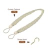 Unique Bargains Braided Drapery Holdback Holder Decorative Rope Tie Back with Metal Hooks - 3 of 4