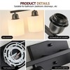Maliang Black Modern Vanity Light Over Mirror, Wall Sconces with Milky White Frosted Glass Shades, (Bulbs Not Included) - 3 of 4