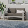 Coolbibila-Aluminum-Framed Patio Loveseat, Sofa For Outdoor With Water-Resistant Fabric Cushions, Upholstered Sofa - 2 of 4