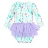 RuffleButts Baby/Toddler Girls UPF50+ Tulle Skirted One Piece Rash Guard - 2 of 4