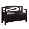 Entryway Bench with X Back Black - OSP Home Furnishings - image 2 of 3