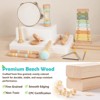 SUGIFT 9PCS Wooden Musical Instruments Set for Toddlers, Montessori Toys for Kids with Xylophone, Maracas, Tambourine, Triangle, Premium Beech Wood - 4 of 4