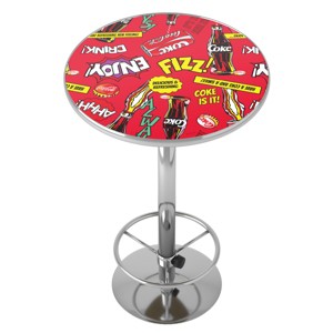 Coca-Cola  Art Bar Table with Footrest - 1 of 4