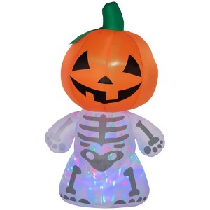 SEVOBAL Party Decorations and Accessories 6ft Inflatable Halloween Ghost Pumpkin Easy Setup Glow-in-the-Dark for Yard, Orange, 45.7"*34.75"*70.75" - 1 of 4