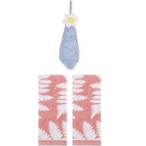 REGALWOVEN 3 Pcs Soft Absorbent Decorative Hand Towels for Bathroom Kitchen - 1 of 4