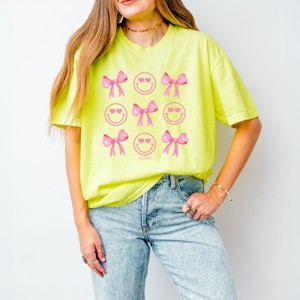 Simply Sage Market S.W.Smiley Smiley Face Coquette Chart Garment Dyed Tee - 1 of 4