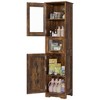 67" Tall Bathroom Storage Cabinet with 4 Doors & Flip Glass Drawer,  Freestanding Organizer for Kitchen, Pantry, Living Room - 3 of 4