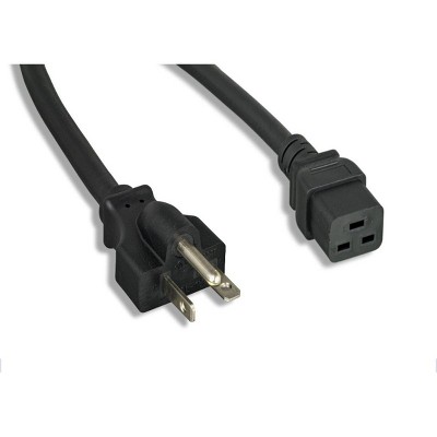 Monoprice Heavy Duty Extension Cord - 3ft - Black, NEMA 6-20P to IEC 60320 C19, For Computers, Servers, and Monitors to a PDU or UPS in a Data Center