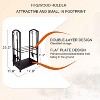 attop Fireplace Tools Log Rack Set with 4 Piece Tools Wrought Iron Black - 3 of 4
