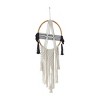 Cotton Macrame Handmade Intricately Weaved Wall Decor with Beaded Fringe Tassels Black - Olivia & May: Artisan Crafted, Boho Chic - image 3 of 4