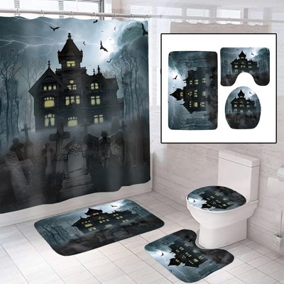 Seeing Red Halloween 4-Piece Bathroom Set | Haunted House