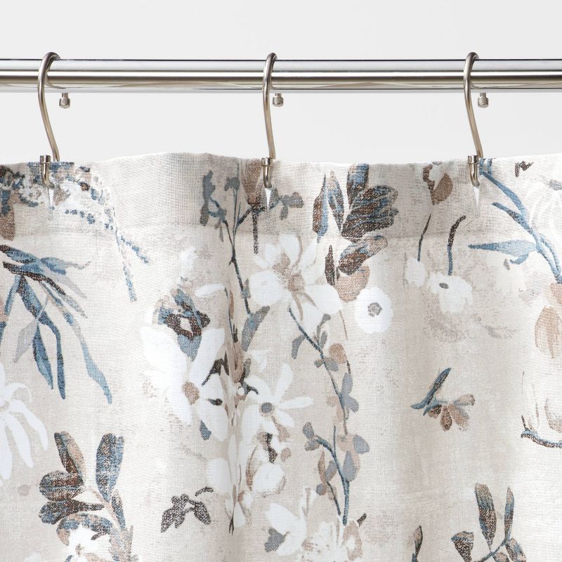 Neutral Floral Shower Curtain - Threshold&#8482;, 3 of 8