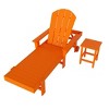 WestinTrends Malibu 2 Piece Adirondack Poly Reclining Chaise Lounge With Arms & Wheels - 2 of 4