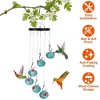 iMountek "Outdoor Hummingbird Feeder with Wind Chimes - Ant & Bee Proof, Perfect for Garden, Patio & Yard" Blue - 4 of 4