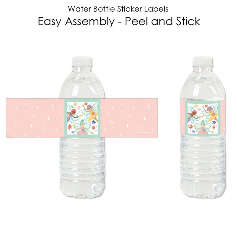 Big Dot of Happiness Let's Be Fairies - Fairy Garden Birthday Party Water Bottle Sticker Labels - Set of 20, 2 of 6