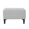 CAVINAS Classic Upholstered Ottoman with Birch Wood Legs, Modern Rectangle Ottoman Bench, Ottoman Foot Stools, Bedroom Entry Bench - 2 of 4