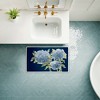 Stupell Industries Blue Hydrangeas Contrast Printed Plush Bathroom Floor Mat, design by Janice Gaynor - 3 of 4