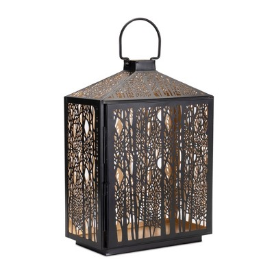 Melrose Forest Cut Metal Lantern 16"H