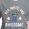 Boys' - Lilo and Stitch - Red White And Awesome Short Sleeve Graphic T-Shirt - 2 of 4