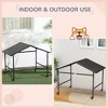 Skyzone Dark Brown Portable Rattan Dog Shelter with Wheels & Brakes, Spacious Outdoor Shade for - 4 of 4