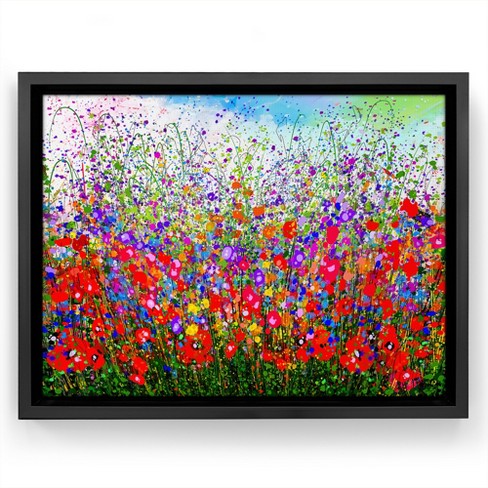 Colorful Flowers Painting Art Print by OLena Art
