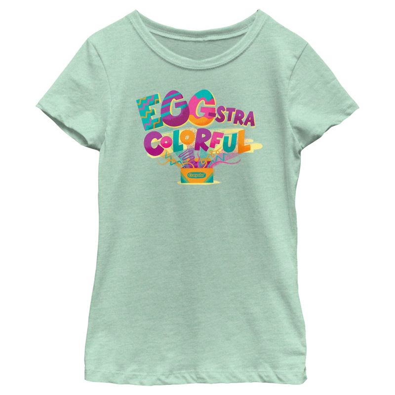 Girl's Crayola Easter Egg-Stra Colorful T-Shirt, 1 of 5