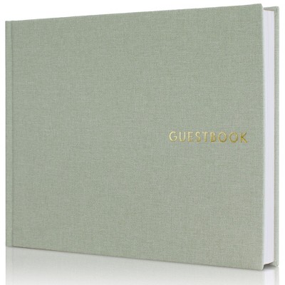 Linen Wedding Guest Book - Elegant Guestbook for Sign-In & Polaroid Photos - Perfect for Weddings or Baby Showers