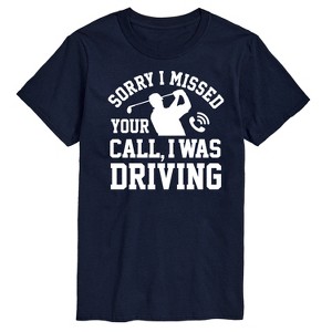 Men's - Instant Message - Sorry Missed Call Driving Golf Short Sleeve Graphic T-Shirt - 1 of 4