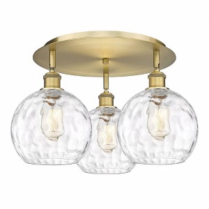 Athens Water Glass - 3 Light Flush Mount In Industrial Style-10.38 Inches Tall and 19.75 Inches Wide - 1 of 1