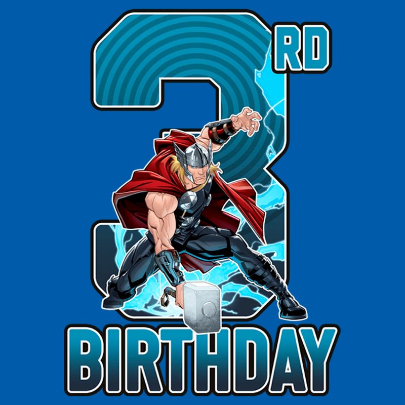 Toddler's Marvel 3rd Birthday Thor T-Shirt, 2 of 4