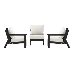 WestinTrends Avalon Outdoor Patio HDPE Sectional Sofa with Patio Cushions - 1 of 4