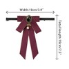 INSPIRE CHIC Women's Rhinestone Ribbon Pre-tied Brooch Bow Ties - 2 of 4
