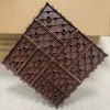 Syemin Carpet Tiles Plastic Interlocking Deck Tiles,36 Pack Patio Deck Tiles, All Weather Use for Poolside Balcony Backyard, Brown, 12"*12"*0.8" - 4 of 4