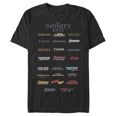 Men's Marvel Infinity Saga Movie Titles T-Shirt
